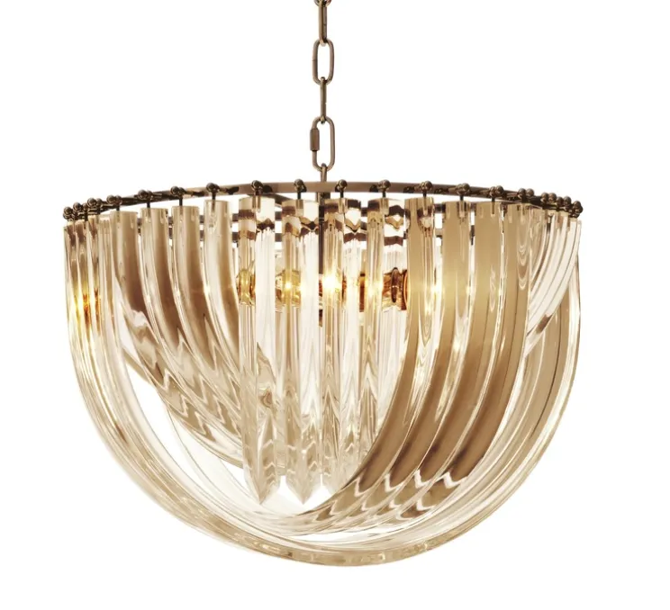 Lustre, Murano, acrylique, laiton, Ø50cm, H33cm - Eichholtz