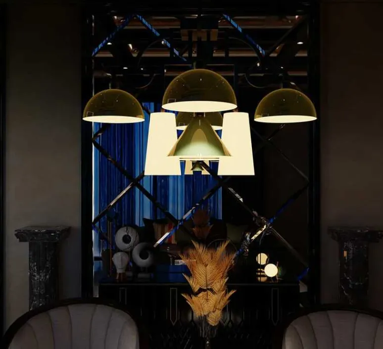 Suspension*MM Lampadari Lustre, Mya 8, , Ø82cm, H78cm - Vert, blanc