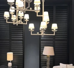 Lustre, Nature, blanc mat, Ø77cm, H99cm - Eichholtz