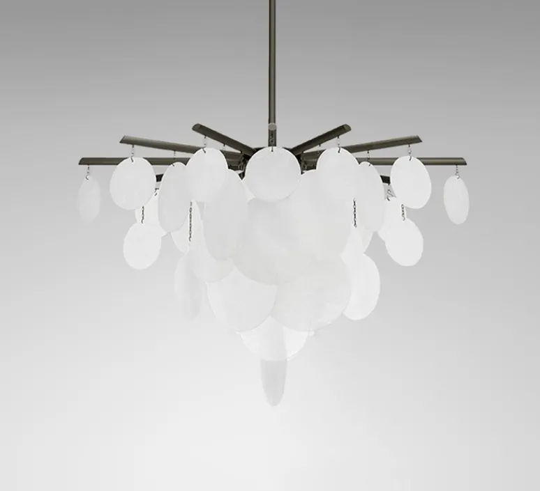 Suspension*CTO lighting Lustre, Nimbus medium, , Ø119cm, H75cm - bronze, verre opalin