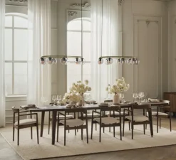 Lustre, Orb, gris fumé, laiton antique mat, Ø105cm, H18cm - Bolia