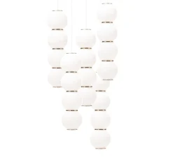 Suspension*Formagenda Lustre, Pearls , 1180 lm, 2700 K,LED, 5, BBBBB, , Ø50cm - blanc, or