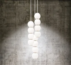 Lustre, Pearls, 1180 lm, 2700 K, LED, 3, BBB, blanc, or, Ø41cm - Formagenda