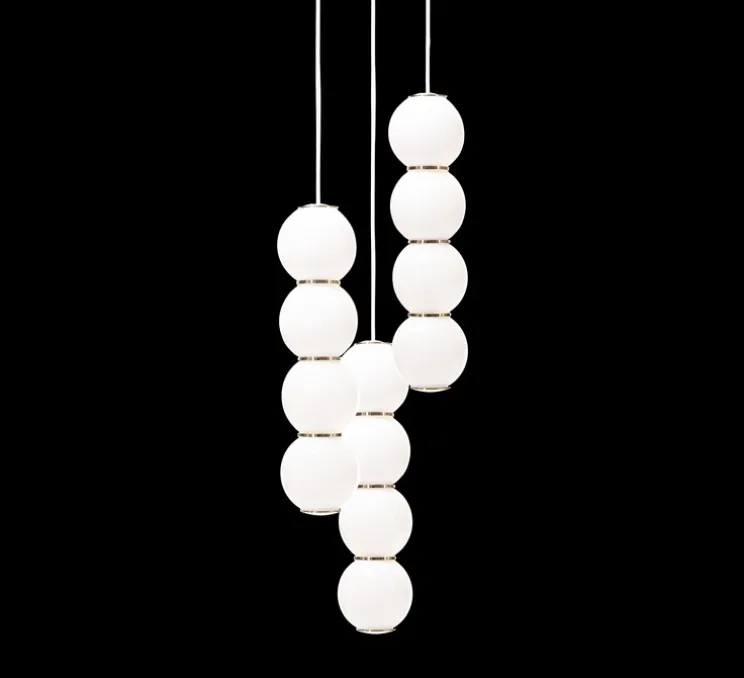 Lustre, Pearls, 1180 lm, 2700 K, LED, 3, BBB, blanc, or, Ø41cm - Formagenda