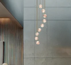 Suspension*Robin Lustre, Royal chandelier circular spiral, , L10cm, H45cm - Albâtre