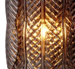 Lustre, Sahure L, laiton brossé, verre fumé, Ø46cm, H123cm - Eichholtz