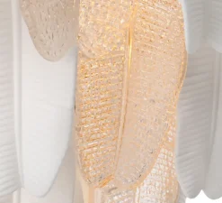 Lustre, Saint Lucia S, Verre texturé, blanc céramique, Ø60cm, H68cm - Eichholtz