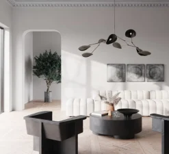 Suspension*101 Copenhagen Lustre, Stingray, , câble de 5m, L152cm, H70cm - bronze