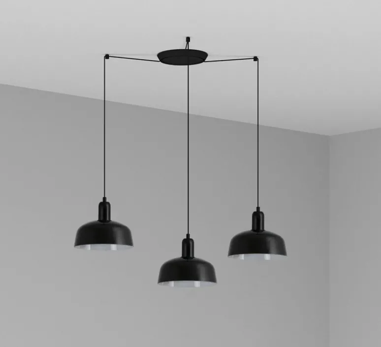 Suspension*Faro Lustre, Tatawin, 3 suspensions S, , 3*Ø18,4cm, H8,1cm - noir