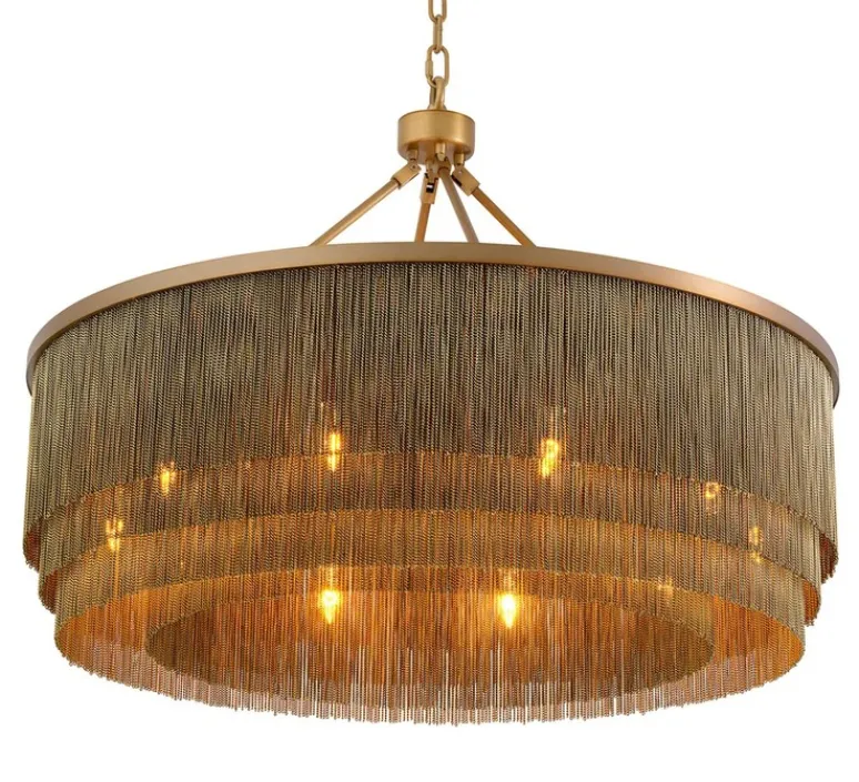 Suspension*Eichholtz Lustre, Tissot L, , Ø90cm, H61cm- laiton antique