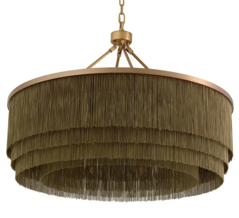 Suspension*Eichholtz Lustre, Tissot L, , Ø90cm, H61cm- laiton antique