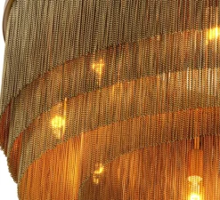 Suspension*Eichholtz Lustre, Tissot L, , Ø90cm, H61cm- laiton antique