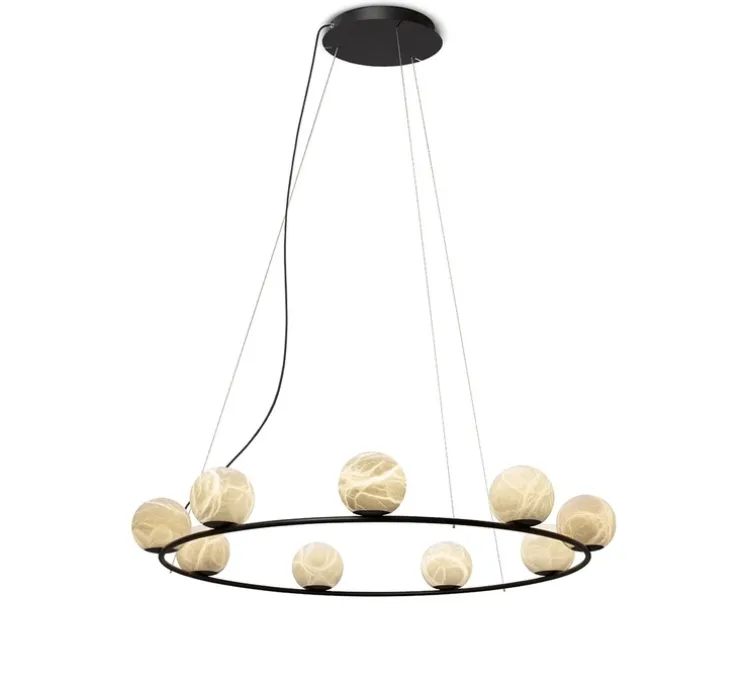 Lustre, Tribeca, Albâtre, LED, dim, 2700K, 270 lm, Ø100cm, H180cm - Alma light