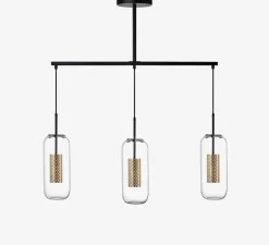 Suspension*Sarah Lavoine Lustre, Vadim Trio, , L104cm, H137cm - noir, laiton