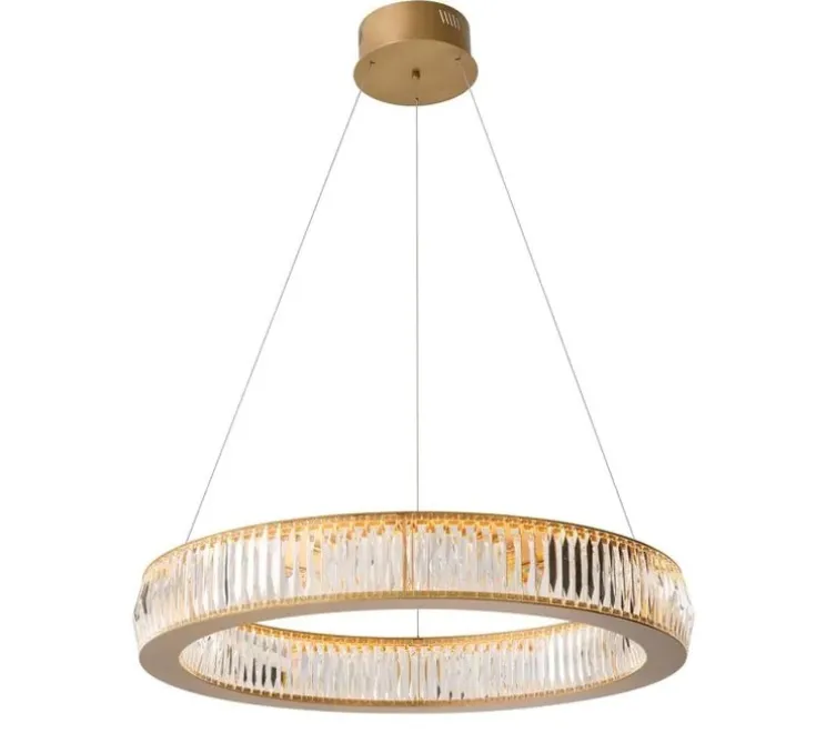 Lustre, Vancouver L, laiton antique, cristal, Ø91cm, H13cm - Eichholtz