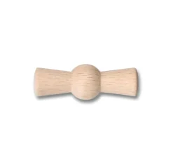 Interrupteur*Fontini Manette pour Interrupteur, Garby, Simple, Hêtre sans vernis, L4,3cm, H1,6cm -