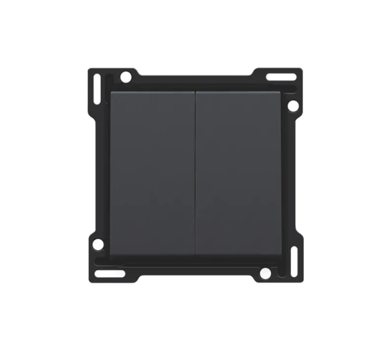 Interrupteur*Niko Manette pour interrupteur, Intense, Simple, Anthracite coated, Interrupteur x2, L5,6cm, H5,6cm -