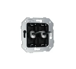 Interrupteur*Font Barcelona Mécanisme, 5.1, Simple, Va-et-vient x2, Chrome semi-mat, L8,5cm, H8,5cm -