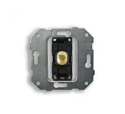Interrupteur*Font Barcelona Mécanisme, 5.1, Simple, Va-et-vient x1, Or mat, L8,5cm, H8,5cm -