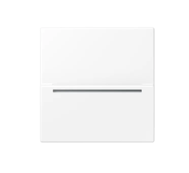 Mécanisme avec enjoliveur, LS 990, Simple, Blanc mat, Interrupteur carte hôtel x1, L8,5cm, H6,7cm - Jung