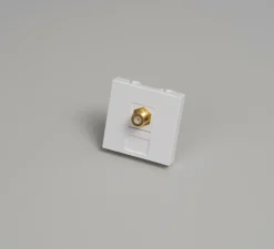 Mécanisme, Buster, Simple, Prise-TV x1, Blanc, L4,5cm, H4,5cm - Buster & Punch