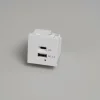Prise*Buster & Punch Mécanisme, Buster, Simple, Prise-USB A/C Charge rapide x1, Blanc, L4,5cm, H4,5cm -