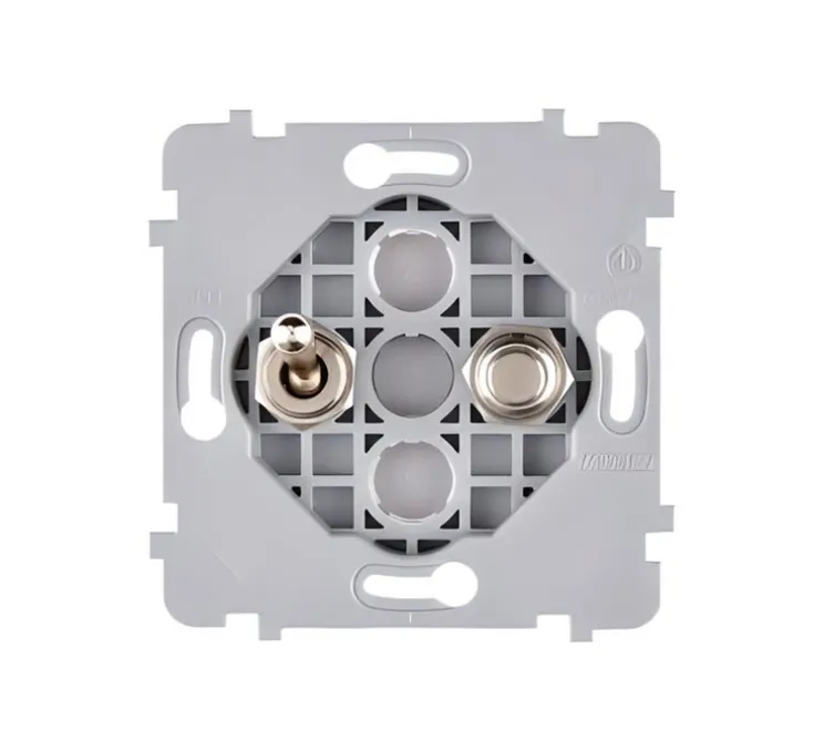 Mécanisme, Confidence, Simple, Va-et-vient x1 et Bouton Push x1, Acier, L3,5cm, H12cm - Modelec