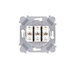 Mécanisme, Confidence, Simple, Va-et-vient x2, Poussoir x1, Laiton, L7,5cm, H7,5cm - Modelec