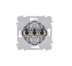 Interrupteur*Modelec Mécanisme, Confidence, Simple, Va-et-vient x2, Poussoir x1, Noir, L7,5cm, H7,5cm -