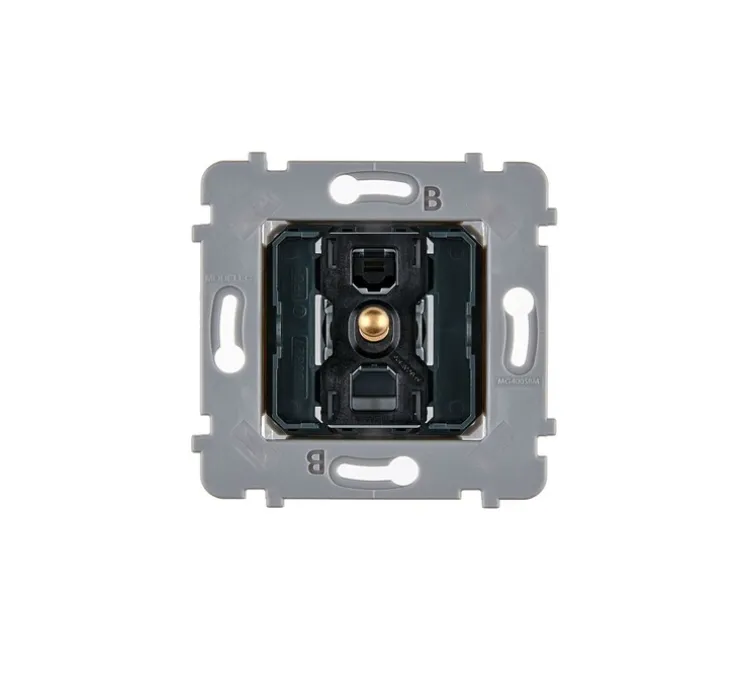 Mécanisme, Confidence, Simple, Interrupteur simple, Va-et-vient ou poussoir x1, Laiton, L7,5cm, H7,5cm - Modelec