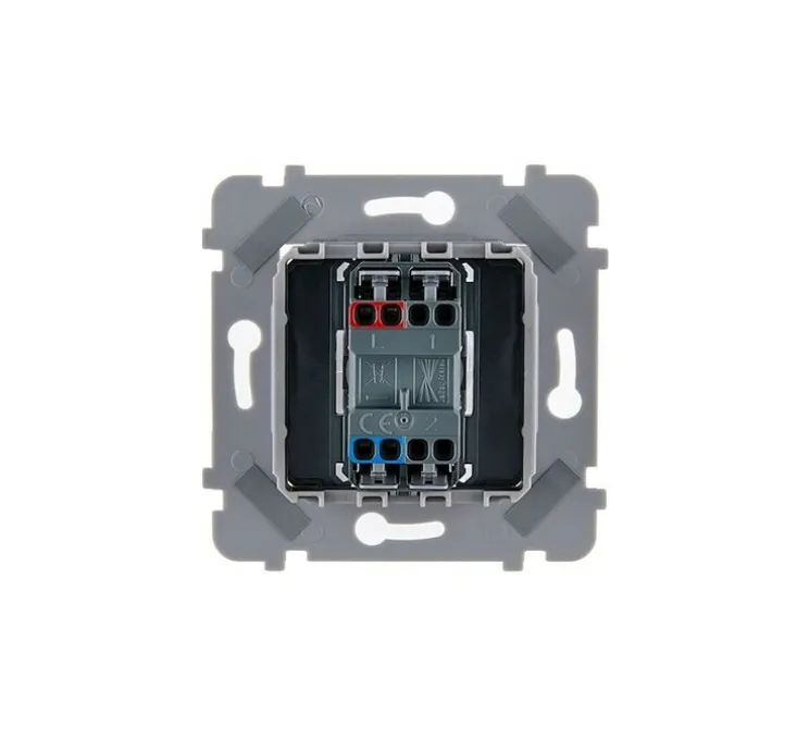 Mécanisme, Confidence, Simple, Interrupteur simple, Va-et-vient ou poussoir x1, Laiton, L7,5cm, H7,5cm - Modelec