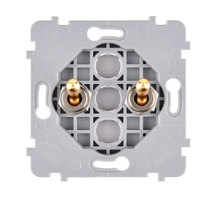 Mécanisme, Confidence, Simple, Poussoir x2, Doré, L3,5cm, H12cm - Modelec