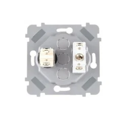 Interrupteur*Modelec Mécanisme, Confidence, Simple, Va-et-vient x1 et Bouton Push x1, Doré, L3,5cm, H12cm -