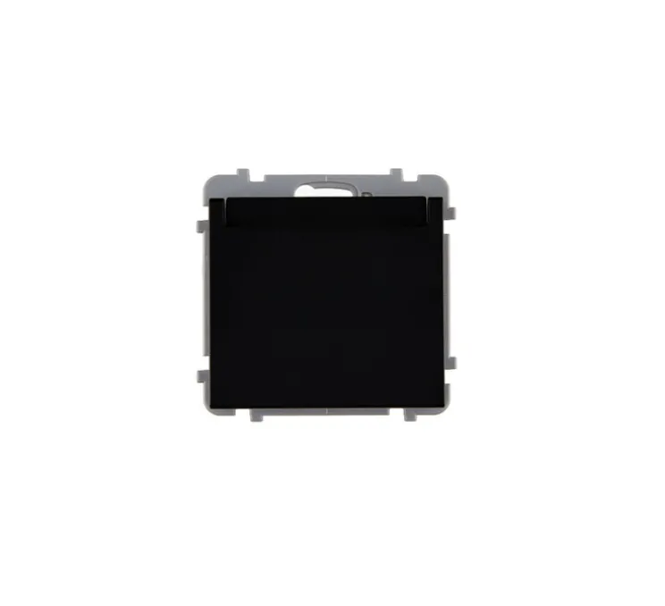 Mécanisme, Confidence, Simple, Interrupteur à carte x1, Noir mat, L7,5cm, H7,5cm - Modelec