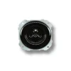 Prise*Fontini Mécanisme, Do Low, Simple, Porcelaine noir, Prise PC x1, L7,2cm, H7,2cm -