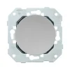 Prise*Fontini Mécanisme, DOM, Simple, Obturateur x1, gris, aluminium, L7,1cm, H7,1cm -