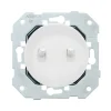 Interrupteur*Fontini Mécanisme, DOM, Simple, Poussoir x2, Blanc glossy, L7,1cm, H7,1cm -