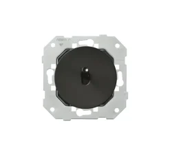 Interrupteur*Fontini Mécanisme, DOM, Simple, Poussoir x1, Noir mat, L7,1cm, H7,1cm -