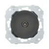 Prise*Fontini Mécanisme, DOM, Simple, Prise-TV x1, Noir mat, L7,1cm, H7,1cm -
