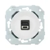Mécanisme, DOM, Simple, Prise USB A/C x1, Blanc glossy, L7,1cm, H7,1cm - Fontini