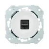 Mécanisme, DOM, Simple, Prise-RJ45 x1, Blanc glossy, L7,1cm, H7,1cm - Fontini