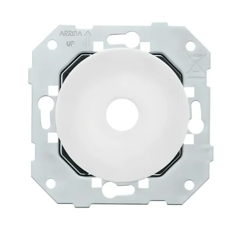Mécanisme, DOM, Simple, Sortie de câble x1, Blanc, L7,1cm, H7,1cm - Fontini