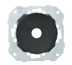 Mécanisme, DOM, Simple, Sortie de câble x1, Noir, L7,1cm, H7,1cm - Fontini