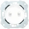 Interrupteur*Fontini Mécanisme, DOM, Simple, Va-et-vient x2, Blanc, L7,1cm, H7,1cm -