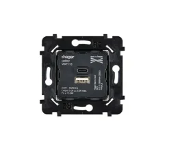 Mécanisme, Désir, Simple, Prise-USB A/C x1, L7,5cm, H7,5cm - Modelec