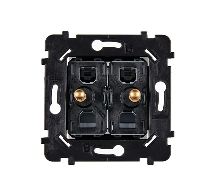 Mécanisme, Désir, Simple, Volet roulant poussoir x2, Laiton, L7,5cm, H7,5cm - Modelec