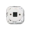 Mécanisme, Garby Colonial, Simple, Porcelaine blanc, Prise-RJ45 UTP Cat 6 x1, L7,2cm, H7,2cm - Fontini