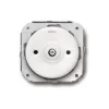 Mécanisme, Garby Colonial, Simple, Porcelaine blanc, Simple allumage x2, L7,2cm, H7,2cm - Fontini