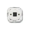 Prise*Fontini Mécanisme, Garby Colonial, Simple, Prise-USB A/C x1, Porcelaine blanc, L7,2cm, H6,4cm -