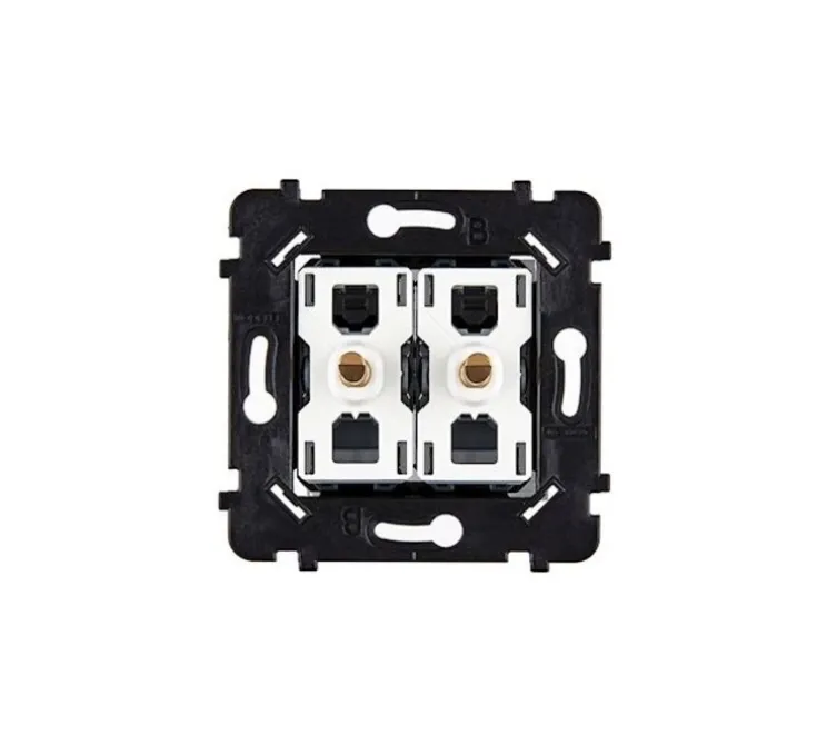 Mécanisme, Hitera, Simple, Volet roulant poussoir x2, Laiton, L7,5cm, H7,5cm - Modelec